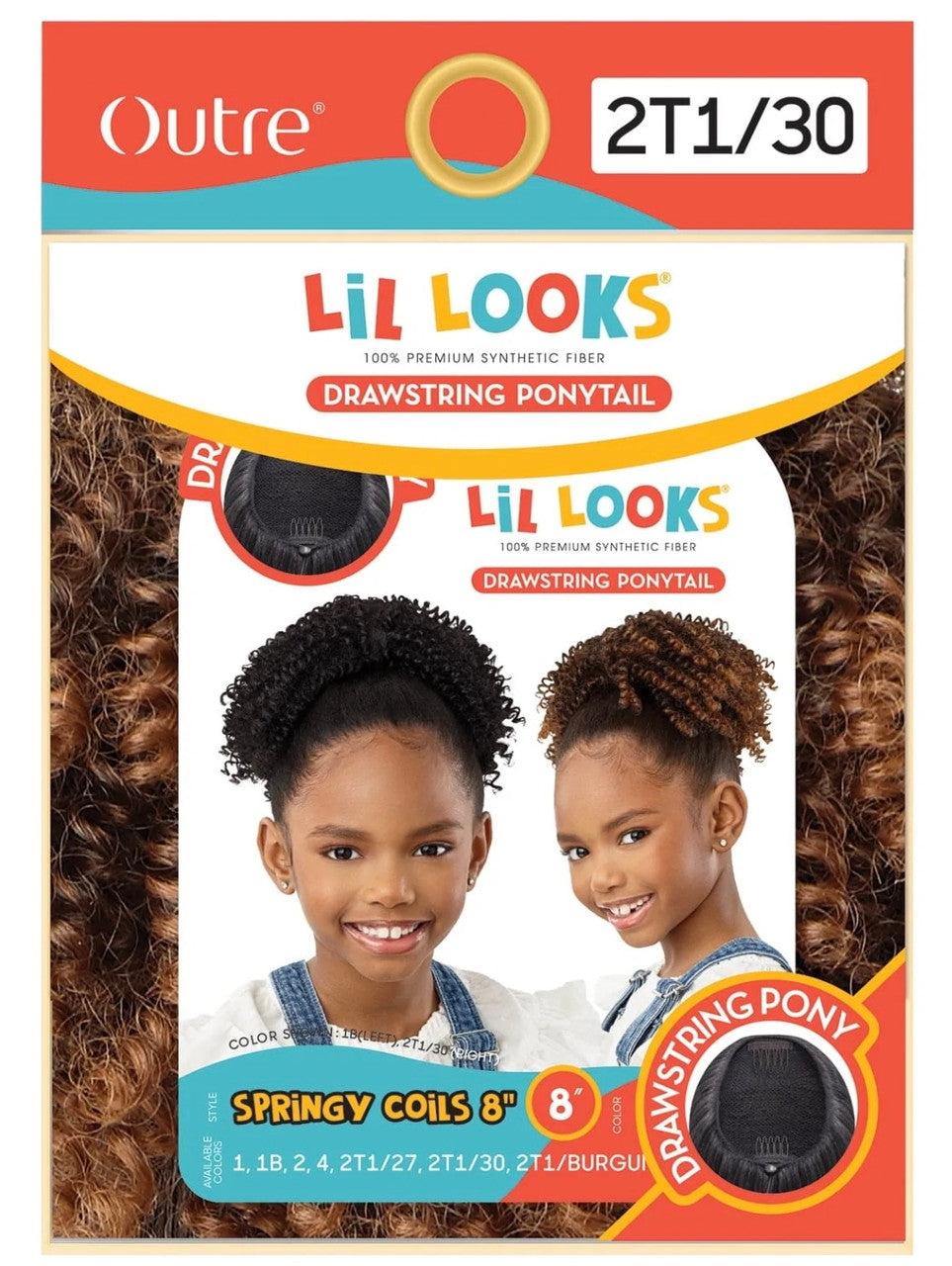 OUTRE Lil Looks Synthetic Drawstring Ponytail - SPRINGY COILS 8"