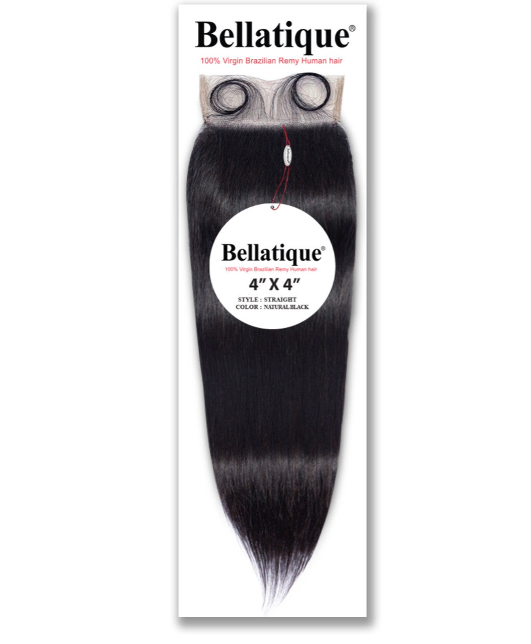 15A BELLATIQUE 100% Virgin Hair 4x4 Closure - Straight (12"- 20")