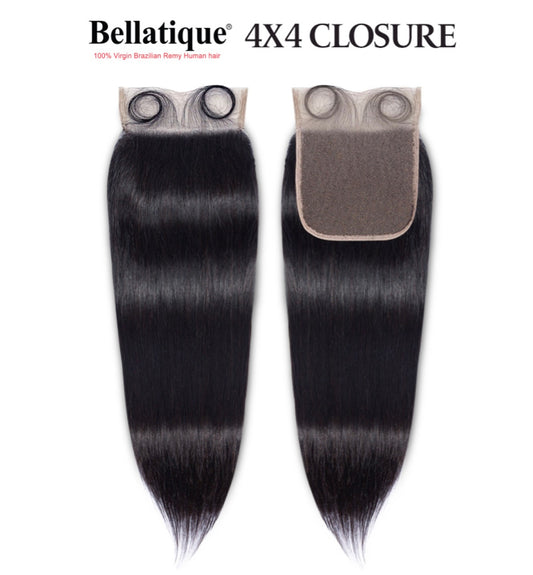 15A BELLATIQUE 100% Virgin Hair 4x4 Closure - Straight (12"- 20")