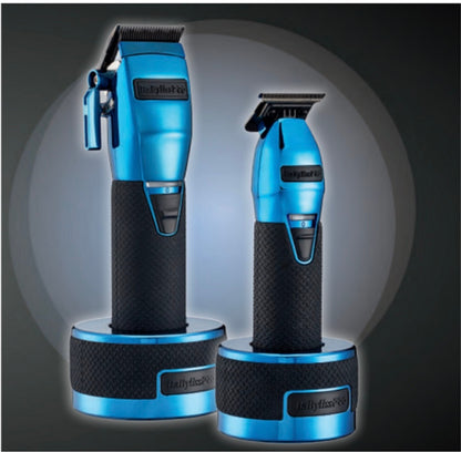 BaBylissPRO Blue FX Boost+ Limited Edition Clipper & Trimmer Set w/ Charging Base