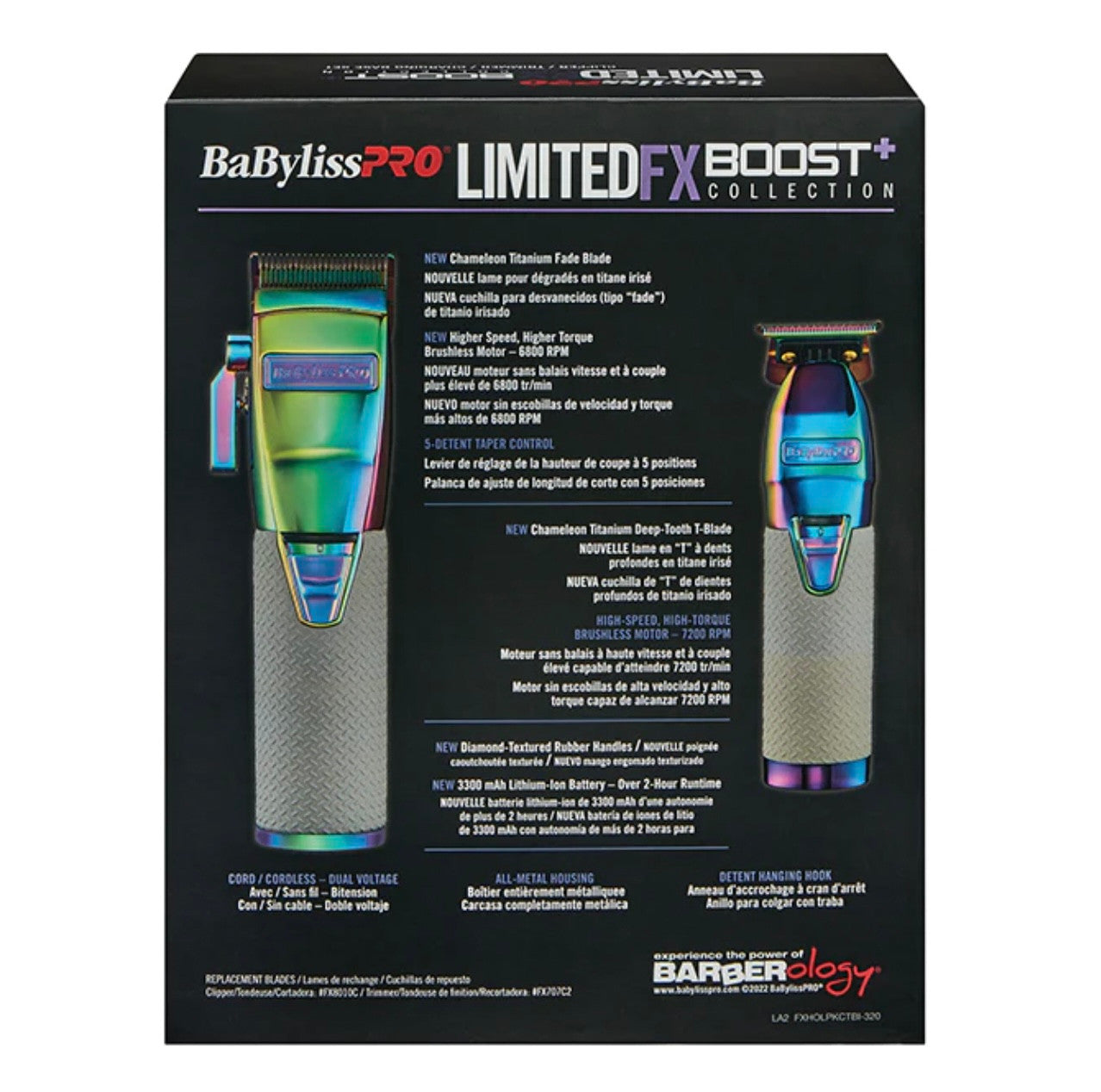 BaBylissPRO Chameleon FX Boost+ Limited Edition Clipper & Trimmer Set w/ Charging Base
