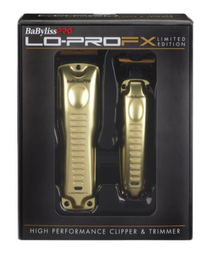 BaBylissPRO Lo-Pro FX Limited Edition High Performance Clipper & Trimmer - Gold