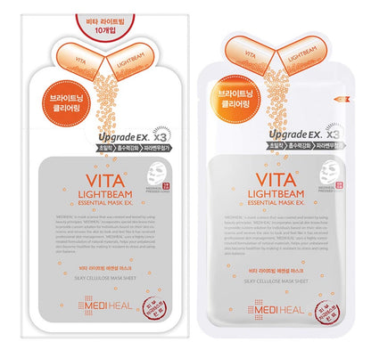 MEDIHEAL Vita Lightbeam Essential Mask EX (25ml *10 Masks)