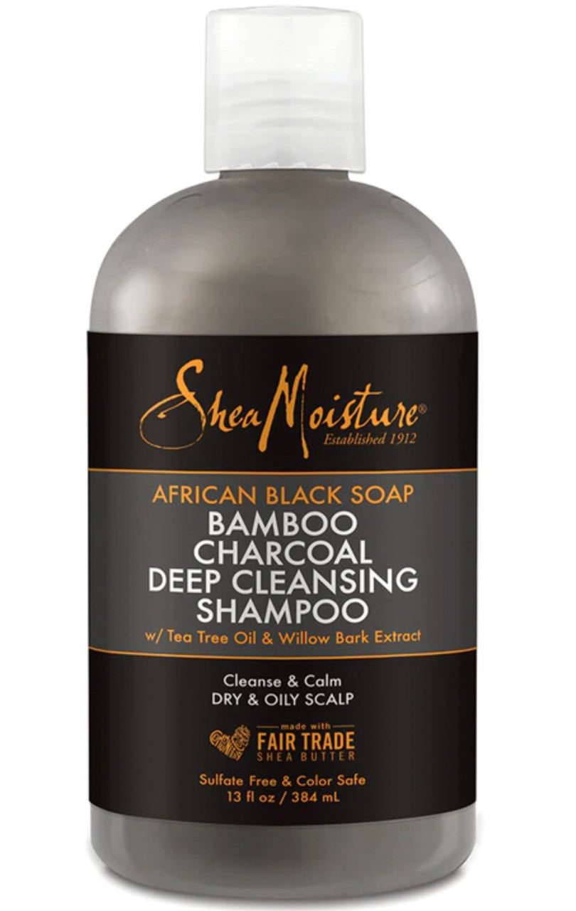 Shea Moisture African Black Soap Bamboo Charcoal Deep Cleansing Shampoo