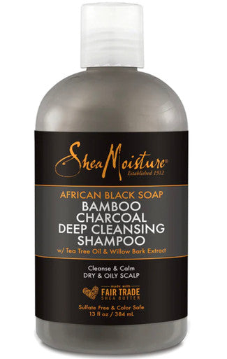 Shea Moisture African Black Soap Bamboo Charcoal Deep Cleansing Shampoo