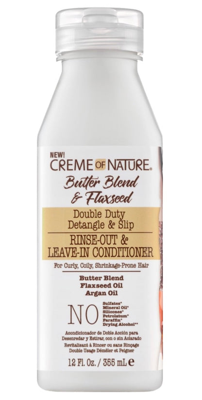 Creme of Nature Butter Blend & Flaxseed Rinse-Out Leave-In Conditioner