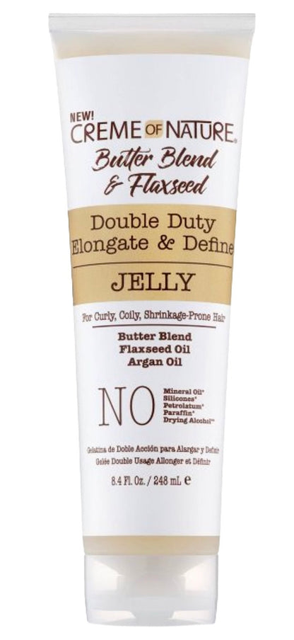 Creme of Nature Butter Blend & Flaxseed Elongate & Define Jelly Hair Gel