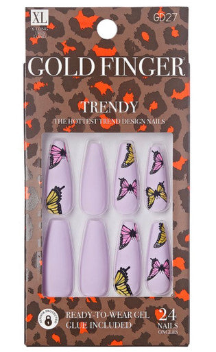 KISS Gold Finger Trendy - Butterflies