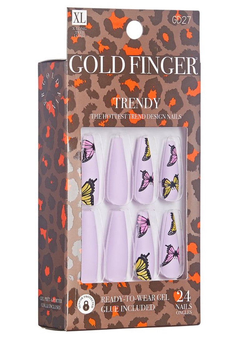 KISS Gold Finger Trendy - Butterflies