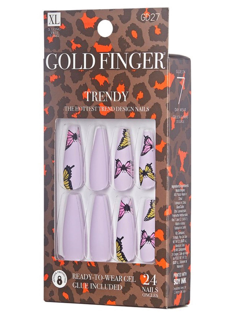 KISS Gold Finger Trendy - Butterflies