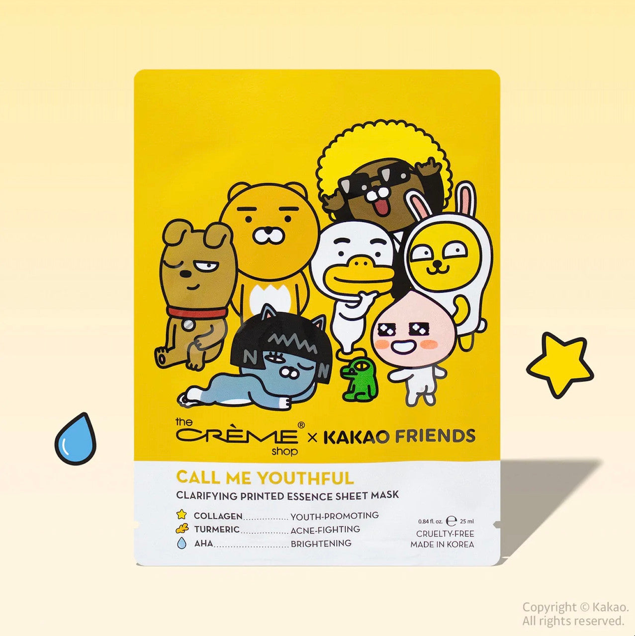 THE CREME SHOP KAKAO FRIENDS CALL ME YOUTHFUL Printed Essence Sheet Mask