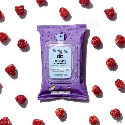 THE CREME SHOP BT21 MANG Complete Cleansing Towelettes - Coconut Water & Raspberry