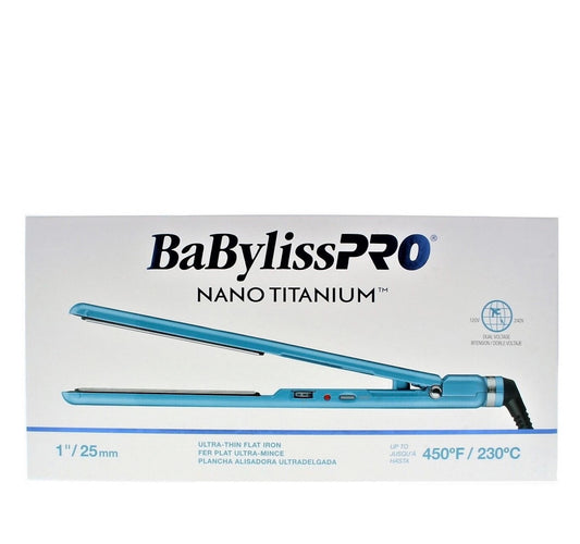 BaBylissPRO Nano Titanium 1"/25mm Ultra-thin Straightening Iron