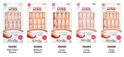 KISS Salon Acrylic Natural Nails 28pc - FORBIDDEN
