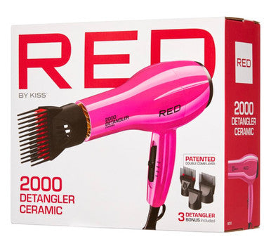 RED Ceramic 2000 Detangler Hair Dryer (Pink)