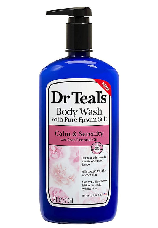 Dr Teal's Calm & Serenity Body Wash with Milk & Rose Essential