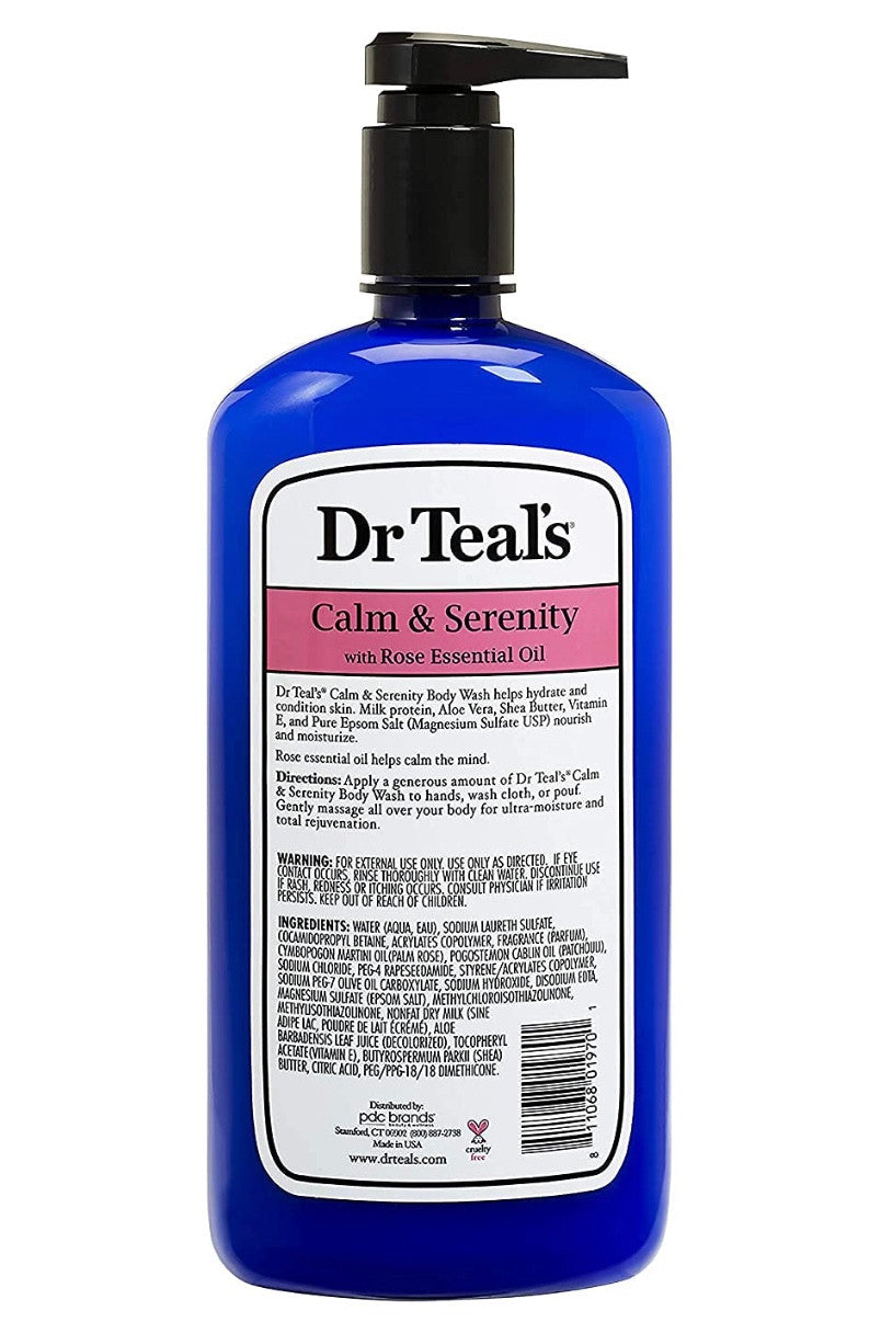 Dr Teal's Calm & Serenity Body Wash with Milk & Rose Essential