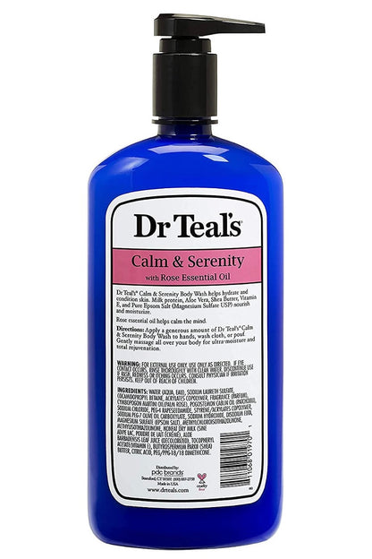 Dr Teal's Calm & Serenity Body Wash with Milk & Rose Essential