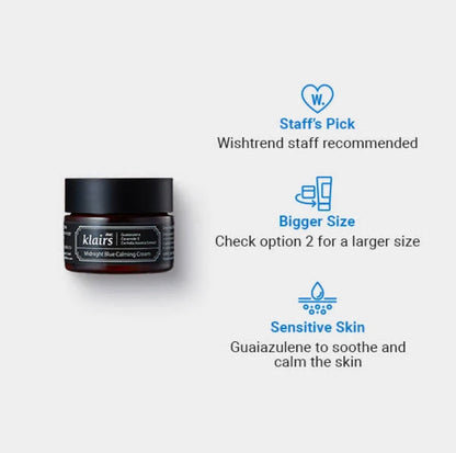 KLAIRS Midnight Blue Calming Cream (1 oz)