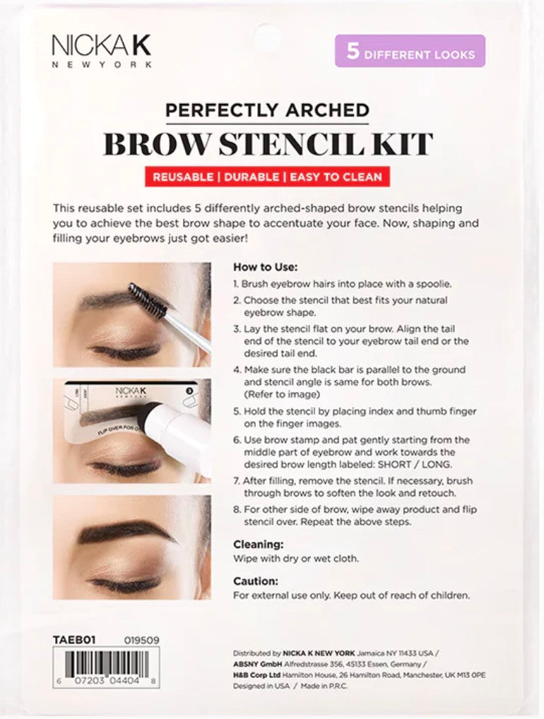 NICKA K Brow Stencil Kit 5 Pcs