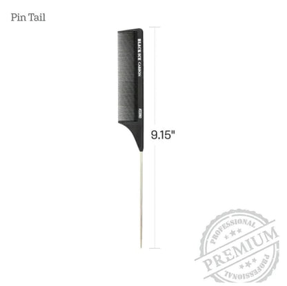Black Ice Professional Carbon Pin Tail Comb 9"