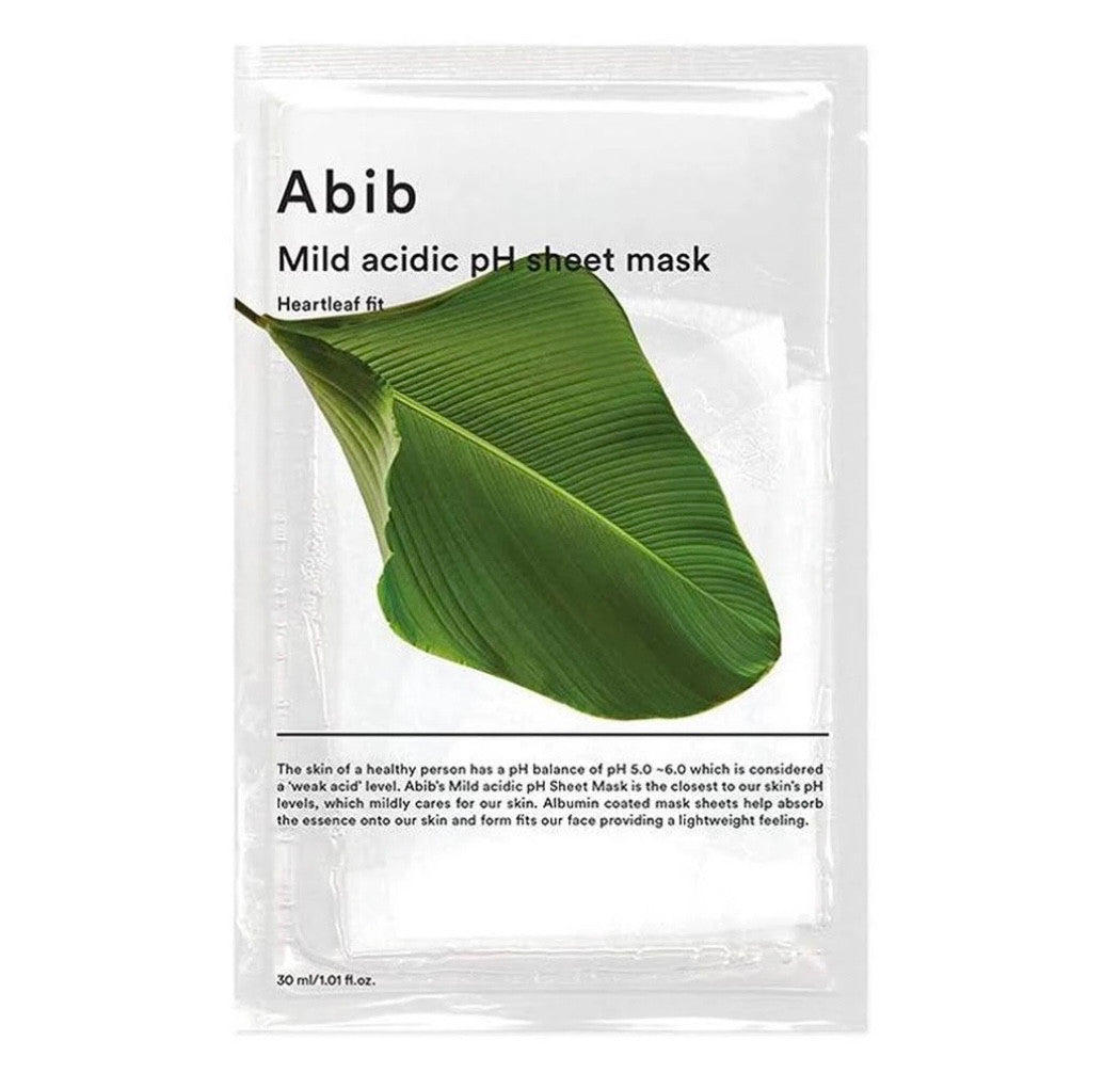 [Abib] Mild acidic pH sheet mask Heartleaf fit