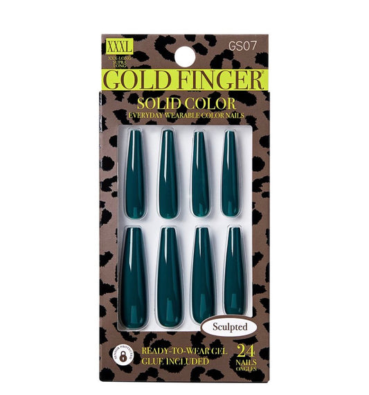 Kiss Gold Finger Sculpted Nail -  HEARTACHES