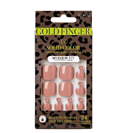 Kiss Gold Finger  Wider Fit Toenails  - SO HAPPY