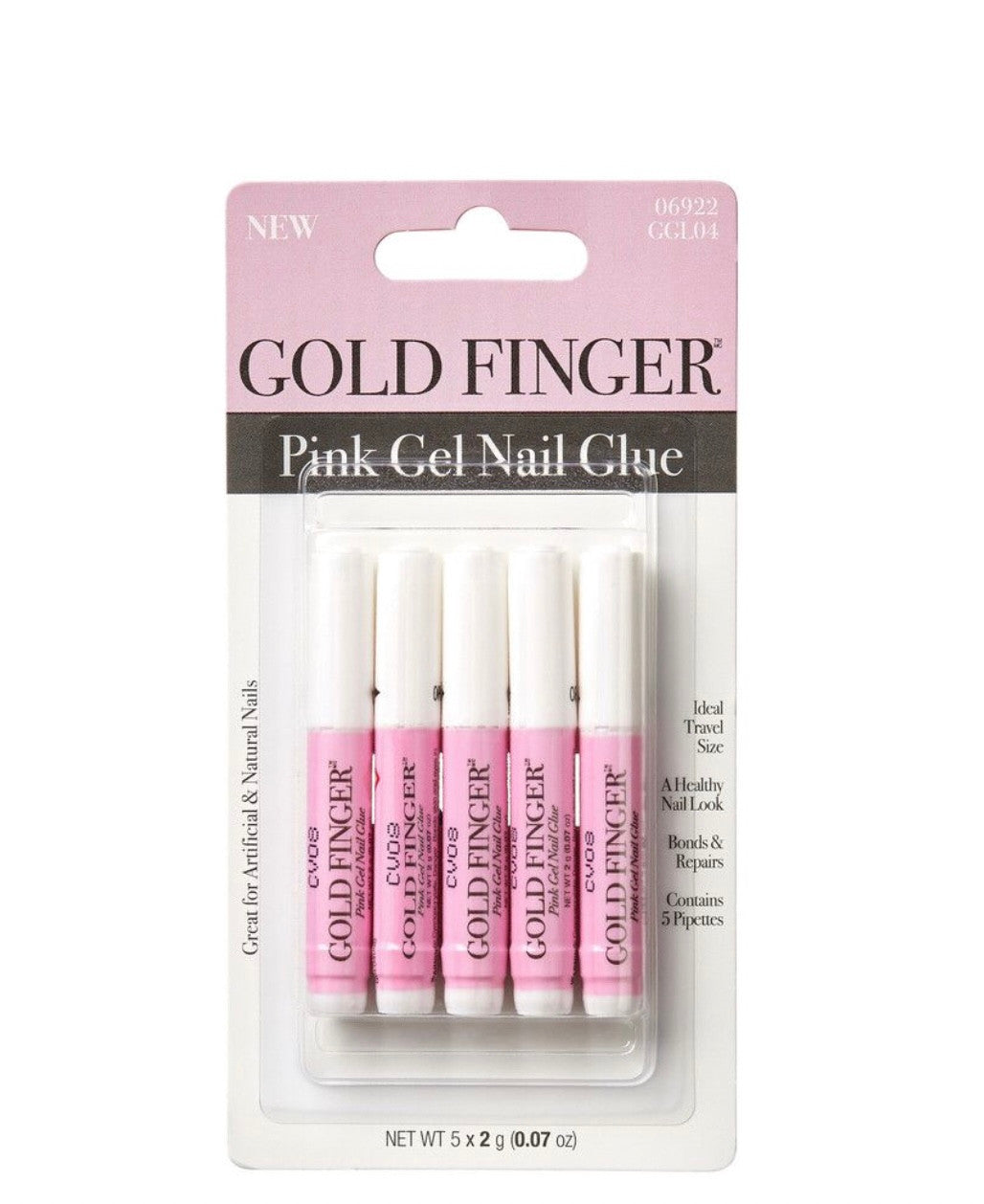 Goldfinger Pink Gel Nail Glue 5 Pack