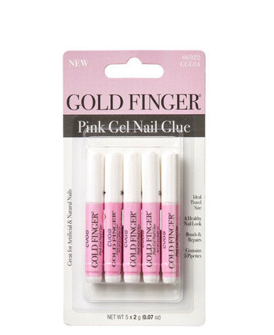 Goldfinger Pink Gel Nail Glue 5 Pack