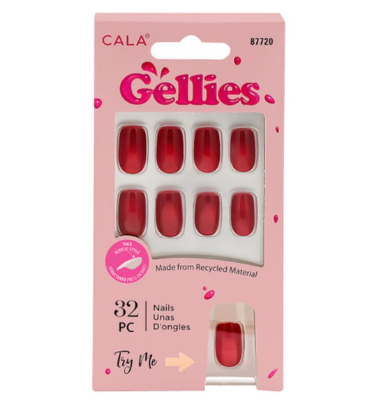 CALA Gellies Squoval Red Jelly