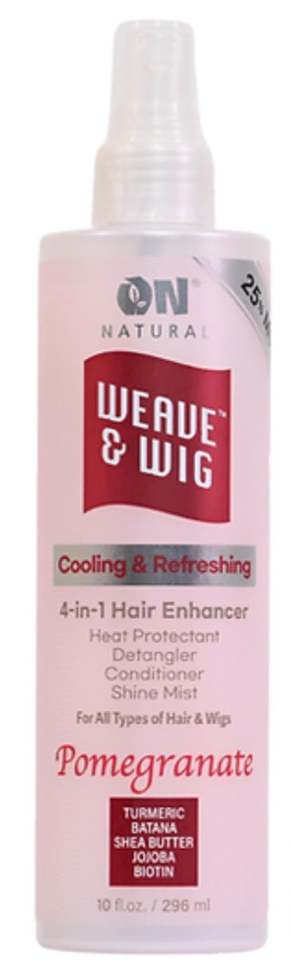 ON NATURAL Weave & Wig 4-in-1 Hair Enhancer For All Hair Texture [Pomegranate] 10oz