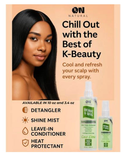 ON NATURAL Weave & Wig 4-in-1 Hair Enhancer For All Hair Texture [Pomegranate] 10oz
