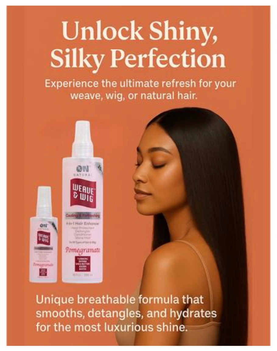 ON NATURAL Weave & Wig 4-in-1 Hair Enhancer For All Hair Texture [Pomegranate] 10oz