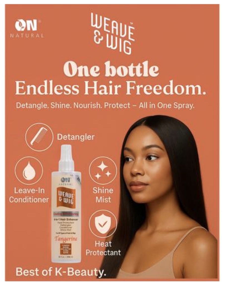 ON NATURAL Weave & Wig 4-in-1 Hair Enhancer For All Hair Texture [Pomegranate] 10oz