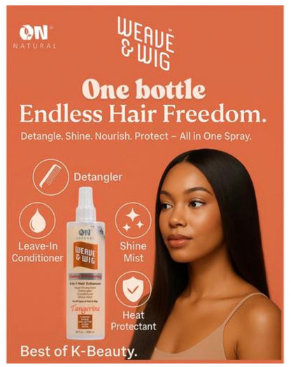 ON NATURAL Weave & Wig 4-in-1 Hair Enhancer For All Hair Texture [Pomegranate] 10oz