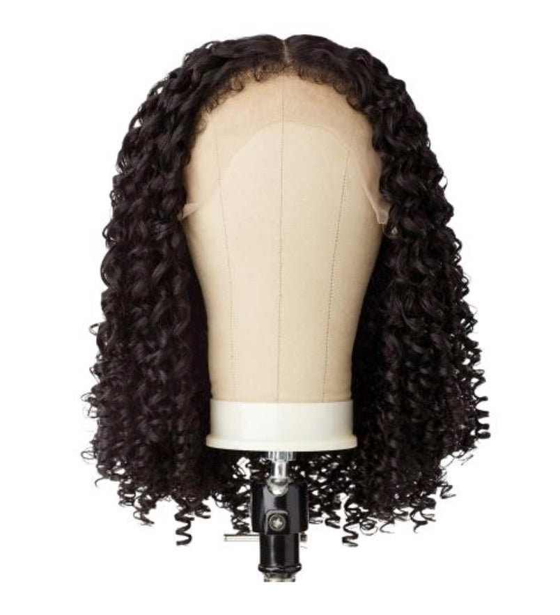 SENSATIONNEL Synthetic Curls Kinks N Co Kinky Edges Y-Part Lace Wig - Burmese Curl 16"
