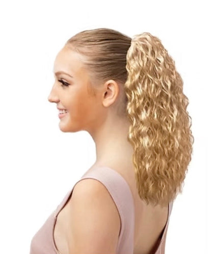 A PLUS Designer Hair Clip In Drawstring Ponytail - Happy Me