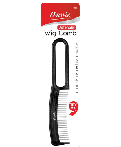 Annie Wig Detangler Comb (Black)