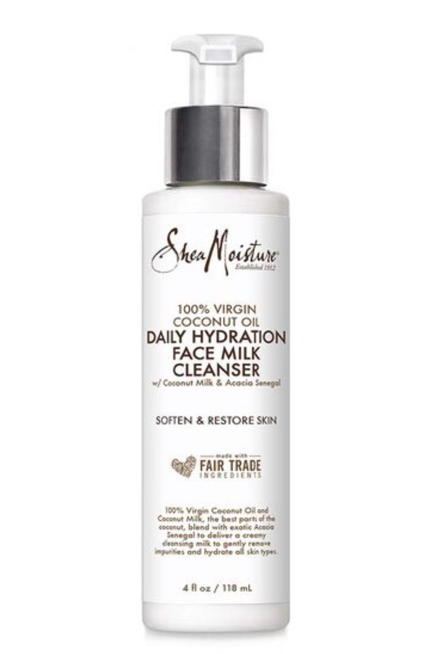 SheaMoisture 100% Extra Virgin Coconut Oil Daily Hydration Face Milk Cleanser (4oz)
