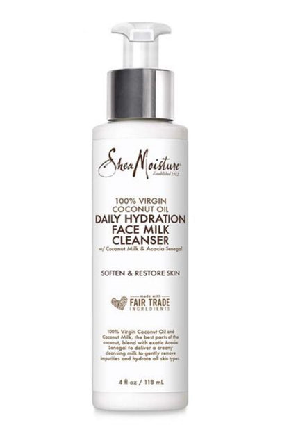 SheaMoisture 100% Extra Virgin Coconut Oil Daily Hydration Face Milk Cleanser (4oz)