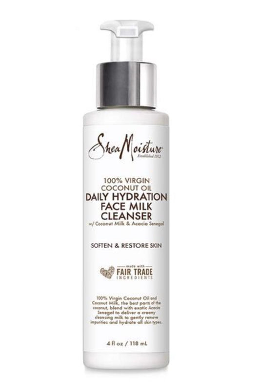 SheaMoisture 100% Extra Virgin Coconut Oil Daily Hydration Face Milk Cleanser (4oz)