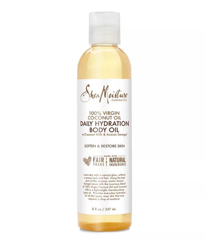 SheaMoisture 100% Virgin Coconut Oil Daily Hydration Coconut Body Oil (8oz)