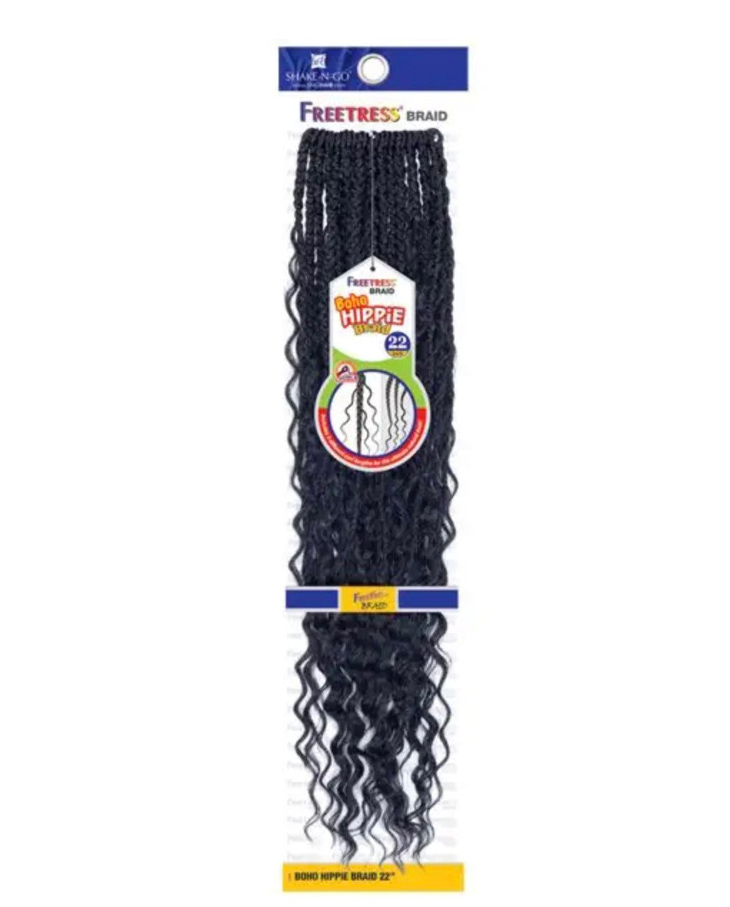 SHAKE N GO Freetress Braid Synthetic Crochet Hair - Boho Hippie Braid 22"