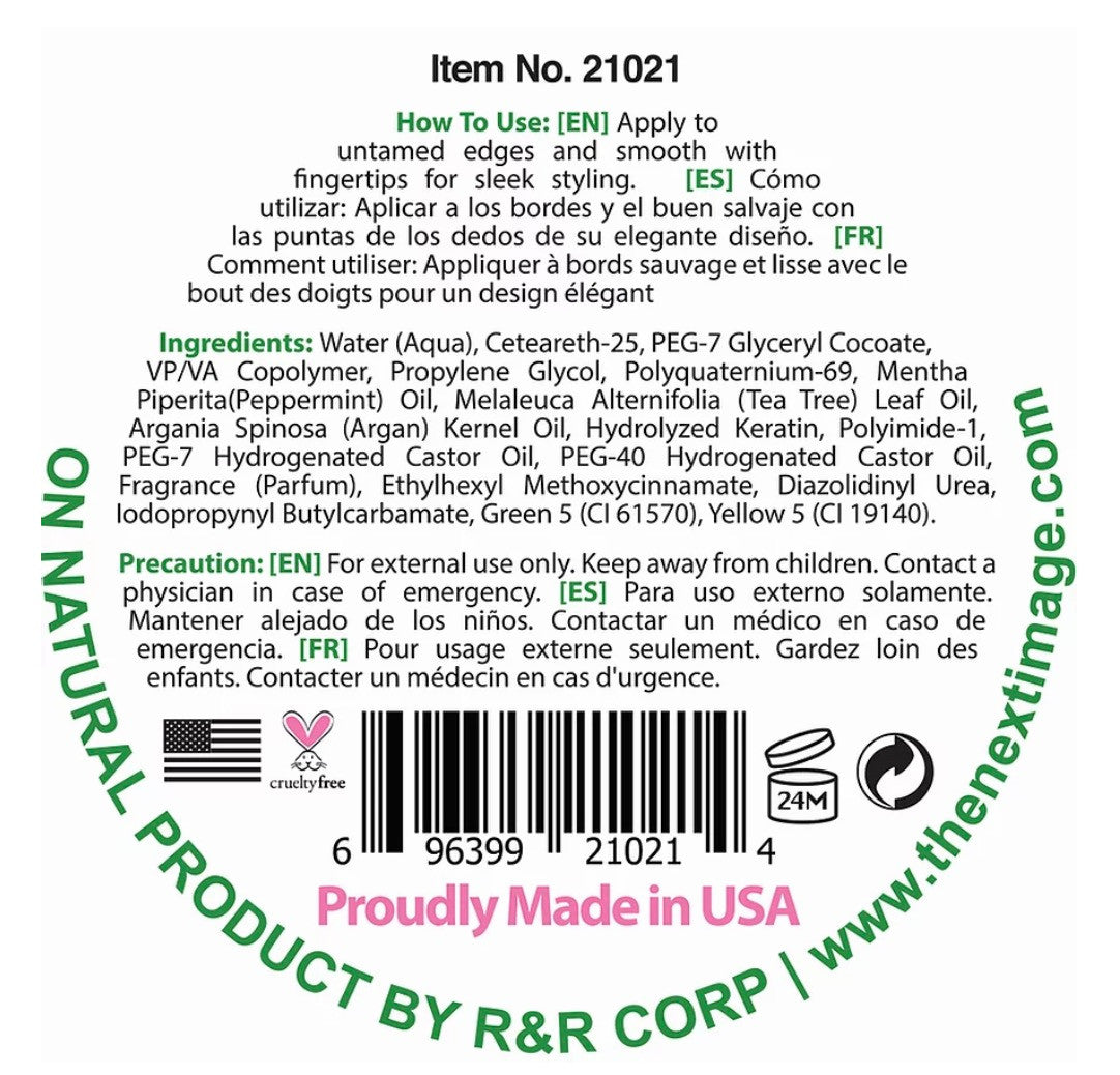 ON NATURAL Edge Control Peppermint and Tea Tree (Extreme Hold)