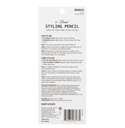Ruby Kisses Brow Styling Pencil Clear Transparent