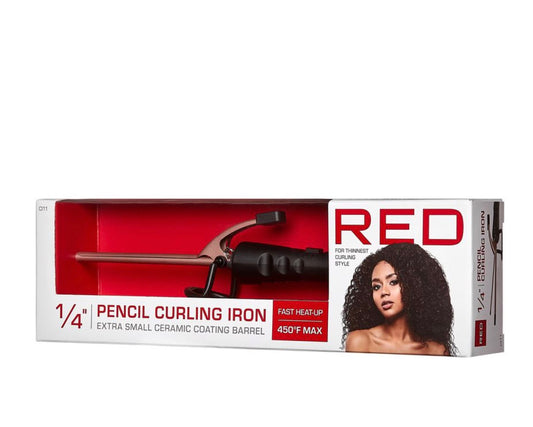 RED 1/4" Pencil Curling Iron