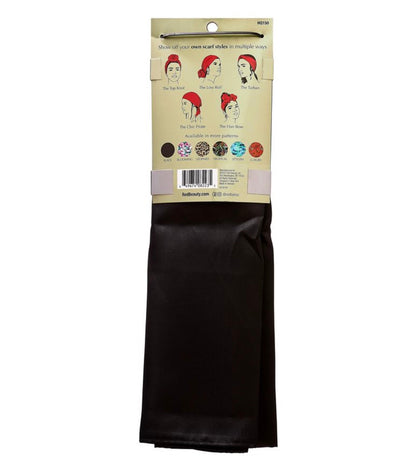 RED Silky Wrap Scarf (Black)