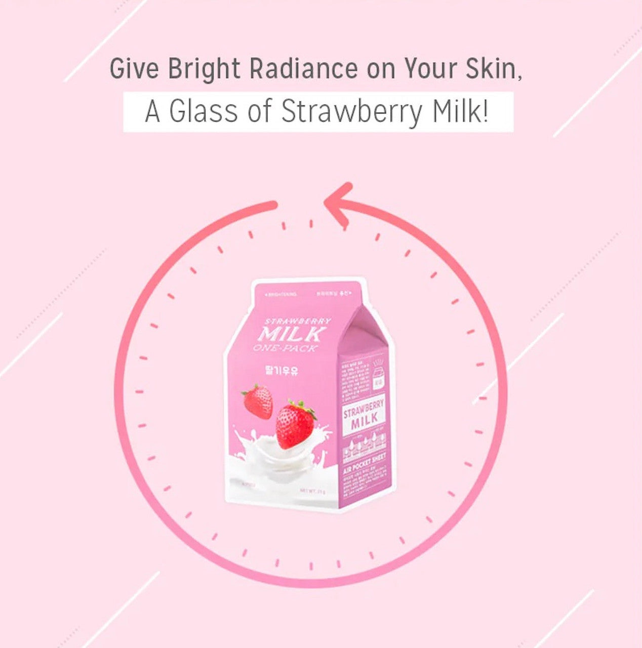 [A'PIEU] Milk One Pack Mask (Strawberry)