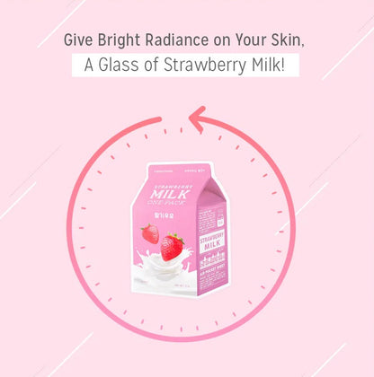 [A'PIEU] Milk One Pack Mask (Strawberry)